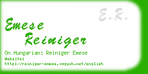 emese reiniger business card